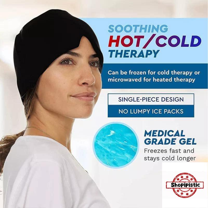 Cold Compress Headache Relief Cap for Tension, Sinus & Stress (1 PC, Random Color)