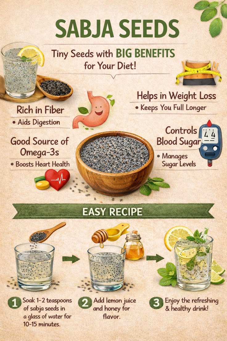 Premium Sabja Seeds (Basil Seeds) – Cooling, High-Fiber & Nutrient-Rich Super Seeds 200g