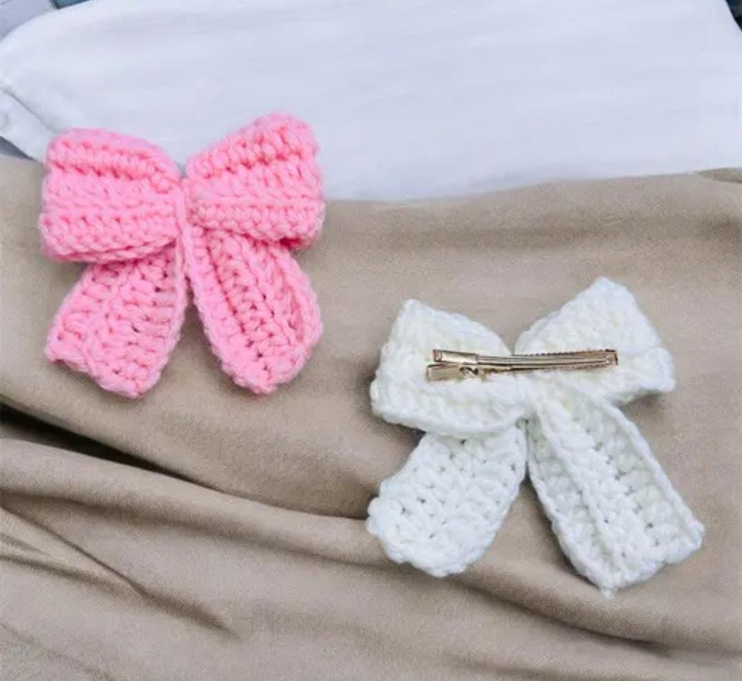 Wool Bow Hair Clip (Pack of 2)