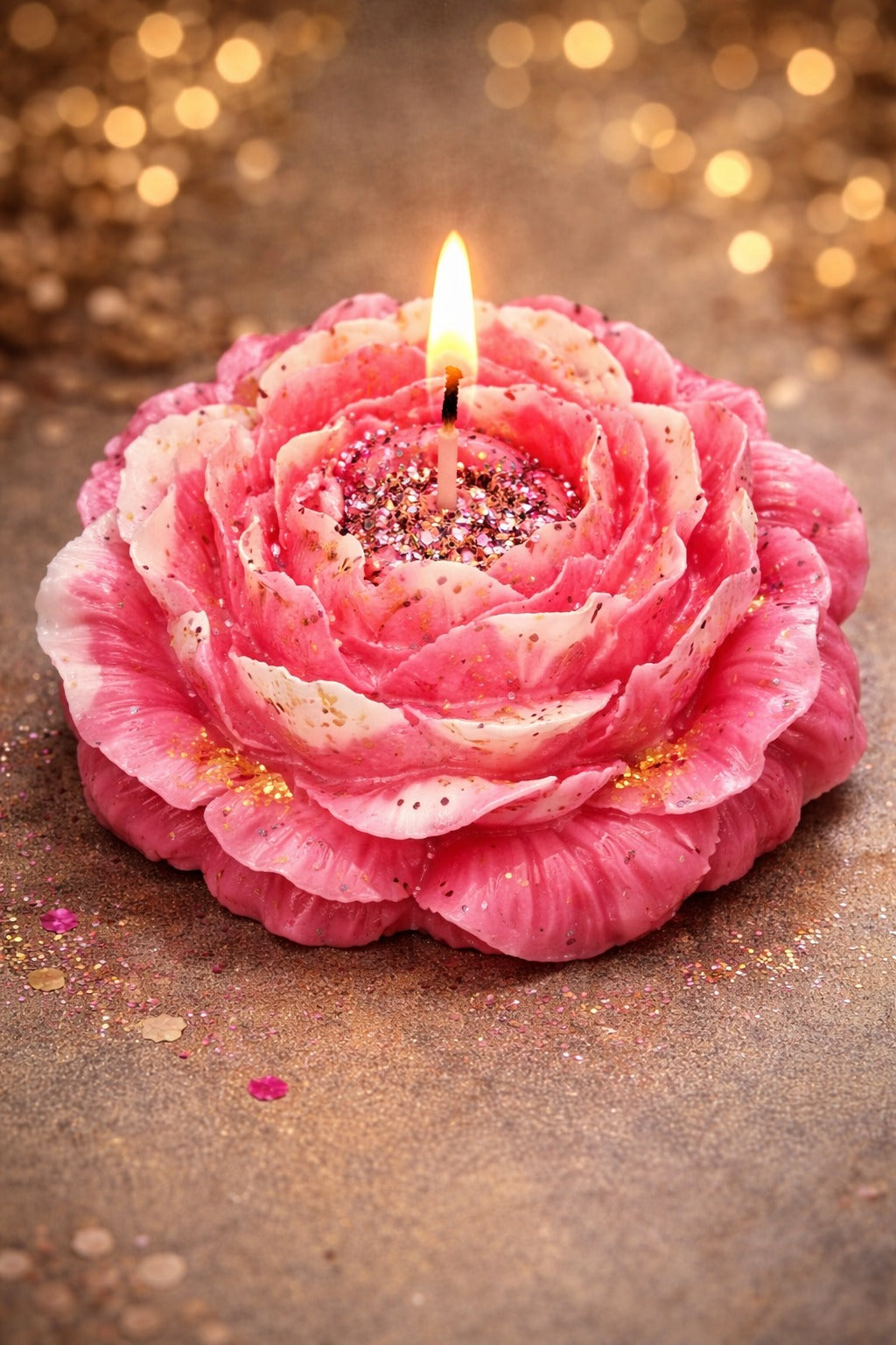 Rose Flower Design Floating Candles