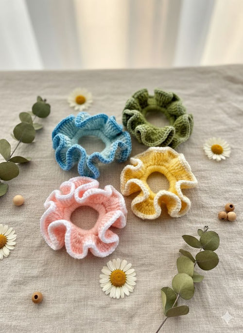 Crochet Stylish Rubber Bands (Pack OF 2)